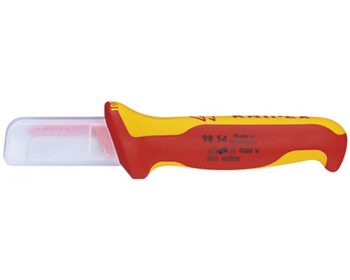 Нож монтерский KNIPEX KN-9854SB для кабеля с диэлектрической ручкой VDE