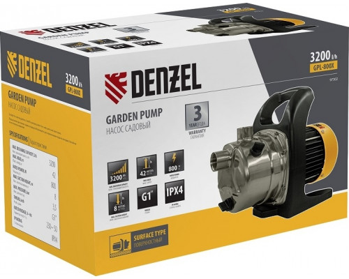 Насос поверхностный Denzel GPL800Х, 3200 л/ч