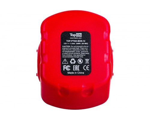 Аккумулятор TopON для Bosch GDR 12В, 3.0Ah (Ni-Mh) TOP-PTGD-BOS-12