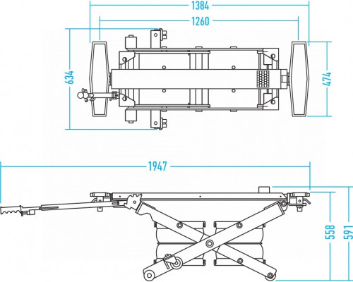 Подъемник автомобильный NORDBERG N636-2,5