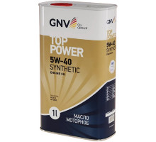 Масло моторное GNV Top Power 5W40 Synthetic 1 л (металл. канистра) GTP1011872019510540001