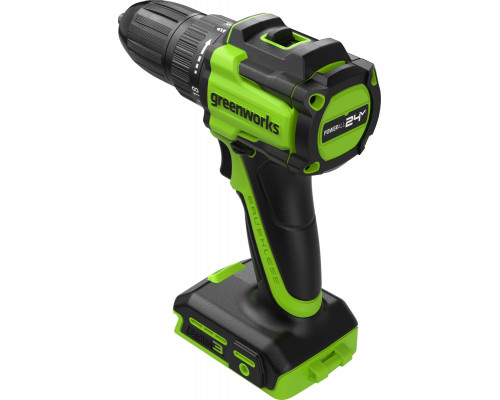 Дрель-шуруповерт аккумуляторная GREENWORKS 3708307 24V, б/щет, 25/45 Hм, LED, без АКБ и ЗУ