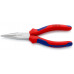 Длинногубцы KNIPEX KN-2505160SB с режущими кромками, 160 мм