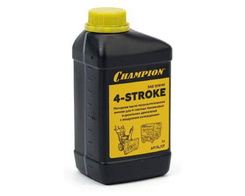 Масло для 4-тактных бензиновых двигателей CHAMPION SAE-10W40 1 л полусинтетическое 952853