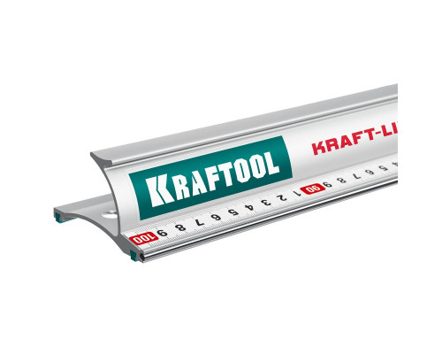 Линейка алюминиевая KRAFTOOL 34275-100 KRAFT-LINE, 1.0 м, усиленная со стальной направляющей