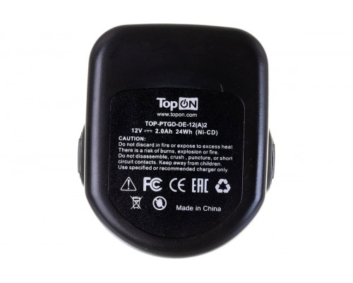 Аккумулятор TopON для DeWalt DC 12В, 2.0Ah (Ni-Cd) TOP-PTGD-DE-12(A)2