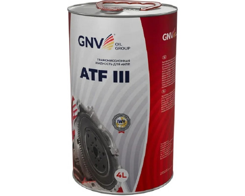 Масло трансмиссионное GNV ATF III 4 л (металл. канистра) GA311110M260751110004