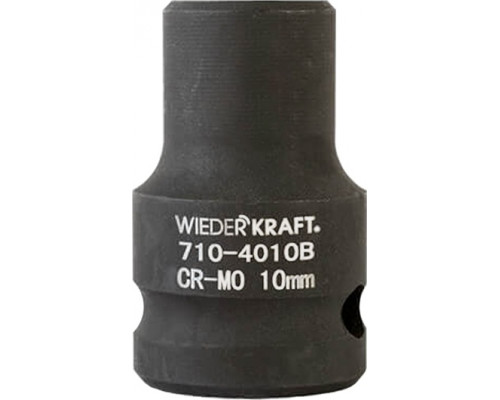 Ударная головка 6-гранная 1/2" WiederKraft WDK-710-4010, 10 мм