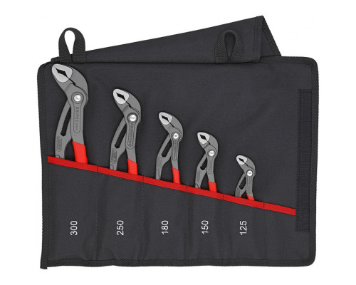 Набор переставных клещей KNIPEX COBRA KN-001955S5 в сумке-скрутке, 5 предметов