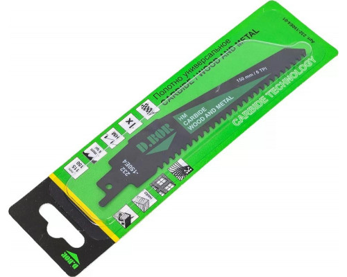 Полотна для сабельных пил D.BOR 115/150*4 мм HM / CARBIDE / WOOD AND METAL универсал.1 шт. D-232-150E4-01