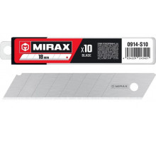Лезвие для ножа Mirax MX-18 сегментированные, 18 мм, 10 шт. 0914-S10