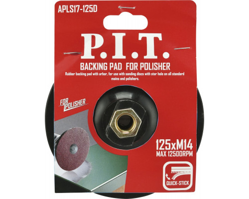 Диск опорный P.I.T. APLS17-125D для полировальной машины 125 мм М14х2,0 мм