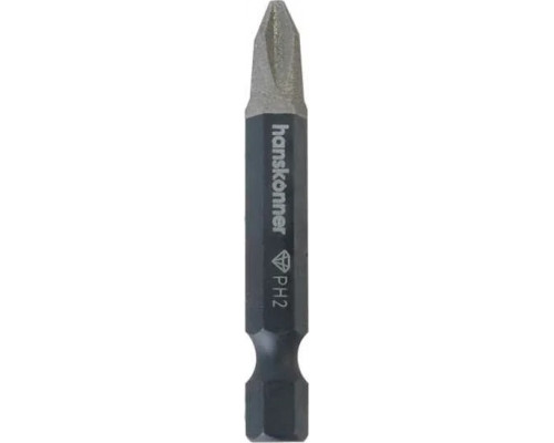 Бита для заворачивания HANSKONNER HKPH2-50-2 ph2x50мм, сталь s2, diamond powder
