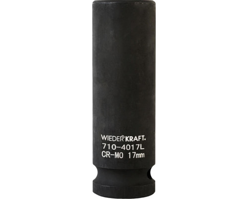 Ударная головка глубокая 6-гранная 1/2 дюйма 17 мм WiederKraft WDK-710-4017L