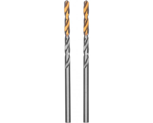 Сверло по металлу Denzel Р6М5, Golden Tip спиральное 3,2x65мм, 2шт 718226