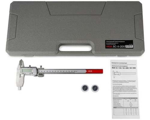 Штангенциркуль электронный RGK SC-II-200, 200 мм