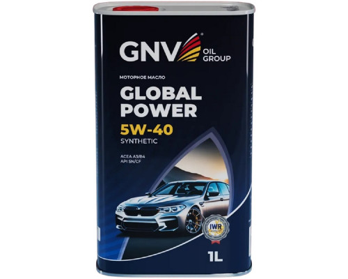 Масло моторное GNV Global Power 5W40 Synthetic 1 л (металл. канистра) GGP1M11072017510540001