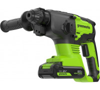 Перфоратор аккумуляторный GREENWORKS GD24SDS2 24V, АКБ 2Ач и ЗУ 3803007CUA