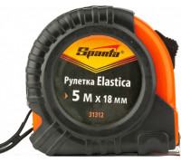 Рулетка Sparta Elastica, 5 мх18 мм обрезиненный корпус// 31312