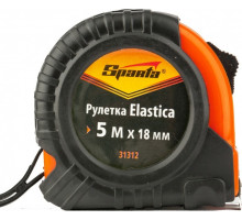 Рулетка Sparta Elastica, 5 мх18 мм обрезиненный корпус// 31312