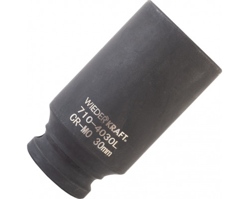 Ударная головка глубокая 6-гранная 1/2" 30 мм WiederKraft WDK-710-4030L