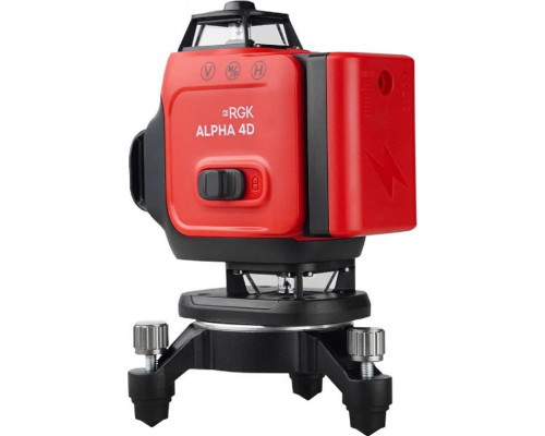 Лазерный уровень RGK ALPHA 4D зеленый 4х360° ±0,2 мм/м