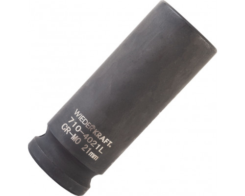 Ударная головка глубокая 6-гранная 1/2" 21 мм WiederKraft WDK-710-4021L