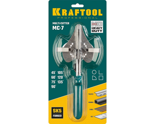 Ножницы технические KRAFTOOL MC-12 угловые с набором матриц 23372-12
