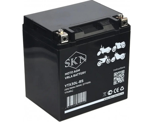 Аккумулятор SKN YTX30L-BS 12V 30Ah 300A для мототехники 025276