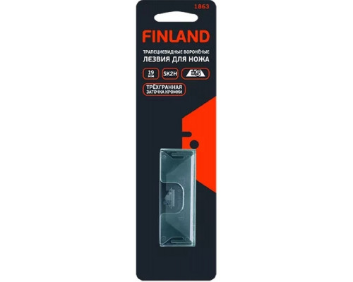 Лезвие для ножа FINLAND 1863 трапециевидное вороненое, 5 шт.