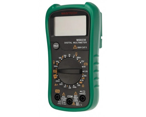 Мультиметр цифровой MASTECH MS8238 в кожухе с тестом батареек 13-2026