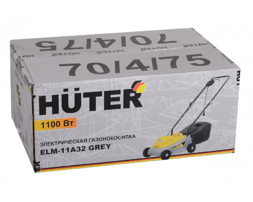 Газонокосилка электрическая HUTER ELM-11А32 Grey 70/4/75