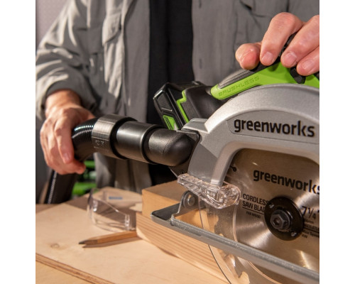 Пила циркулярная аккумуляторная GREENWORKS GD24CS 24V, АКБ 5Ач и ЗУ 1500907CUG