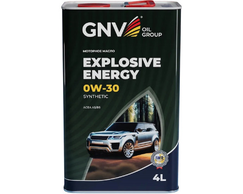 Масло моторное GNV Explosive Energy 0W30 Synthetic 4 л (металл. канистра) GEE1M10453040120030004