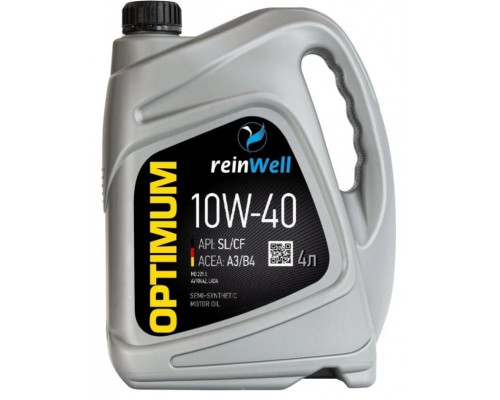 Масло моторное REINWELL 10W40 A3/B4 4 л полусинтетическое 4958/11322