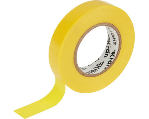 Изолента Kranz KR-09-2102 ПВХ 15 мм х25 м, желтая