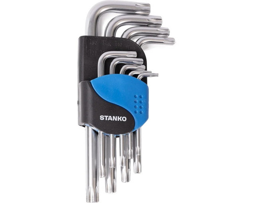 Набор угловых коротких ключей TORX STANKO CS11129S, 9 шт.