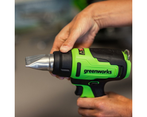 Строительный фен аккумуляторный GREENWORKS G24HG 24V, АКБ 4Ач и ЗУ 3400207CUB