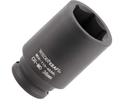Ударная головка 6-гранная глубокая 1/2" WiederKraft WDK-710-4036L 36 мм