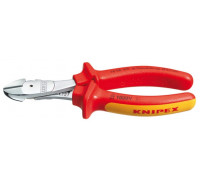 Бокорезы диэлектрические KNIPEX KN-7406160SB особо мощные vde, 160 мм, хром, 2-комп. ручки