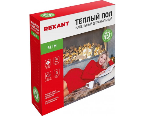Комплект теплого пола REXANT 51-0507-3 Slim (тонкий rnb-105-1900 (под плитку) нагревательный кабель 51-0507-3