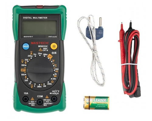 Мультиметр цифровой MASTECH MS8233C с измерителем температуры