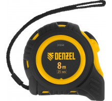 Рулетка Denzel 31553 8мх25мм, обрезиненный корпус