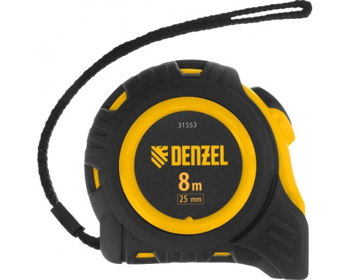 Рулетка Denzel 31553 8мх25мм, обрезиненный корпус