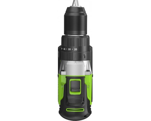 Дрель-шуруповерт аккумуляторная GREENWORKS GD24DD60 ударная, 24V, АКБ 4Ач и ЗУ 3704107CUB