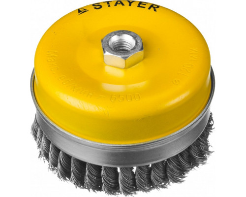 Щетка для УШМ STAYER PROFESSIONAL чашечная усиленная жгутированная стальная проволок 35137-120