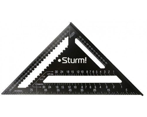 Угольник Sturm 2020-07-300 300мм, алюминиевый сплав, черная оксидация