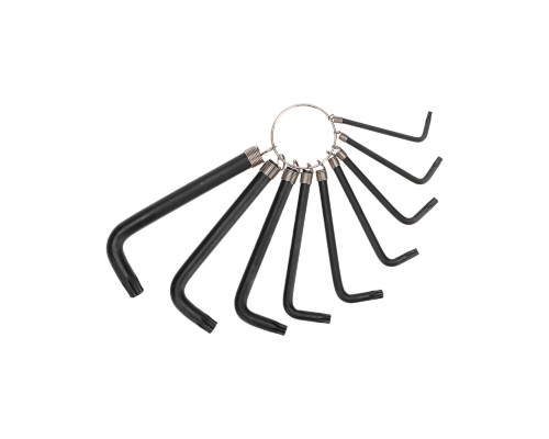 Набор ключей шестигранных Kranz KR-12-5203 TORX T10-T50, CrV, 9 шт., на кольце