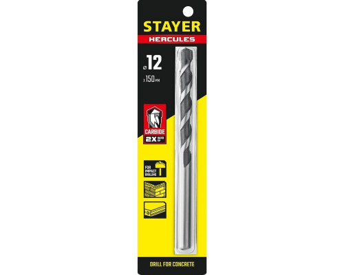 Сверло по бетону STAYER PROFESSIONAL ударное, 12x150мм 2915-150-12