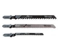 Набор пилок Kranz KR-92-0322 № 3 T144D/T101BR/T119BO (3 шт./уп.)